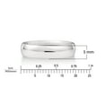 thumbnail image 6 of Oxford Ivy Oxford Ivy Men's Solid 14K White Gold 5mm Comfort Fit Plain Wedding Band (Available Ring Sizes 8-14) Size 12, 6 of 6