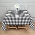 thumbnail image 3 of Black White Gingham Checkered Pattern Square Tablecloth,Waterproof Square Table Cover,Wipeable Spillproof Washable Table Cover for Home Kitchen Party Decor 42"X42"(107x107cm), 3 of 6