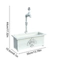 thumbnail image 3 of Ohmyroo 17.32 Inch Vintage Iron Faucet Planter Wall Mount Flora Container For Garden Decor, 3 of 6