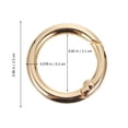 thumbnail image 3 of Minkissy 10Pcs Golden Metal Spring Clips Round Bag Hardware Rings Quick Open and Close for Outdoor Activities, 3 of 5