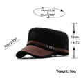 thumbnail image 3 of Men Breathable Cotton Cadet Hat Baseball Cap Army Hat Sun Cap NAVY BLUE, 3 of 8