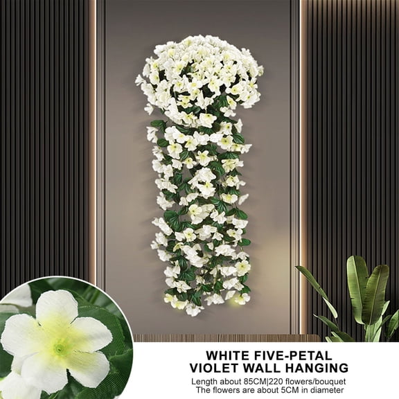 YZEGDCH Hanging Flowers Artificial Rose Floral Vines 2Pc Fake Hanging Spring Home Cute Fake Hanging Flower Vines Floral Garland Decorations for Wedding Party Wall Room Decor Aesthetic
