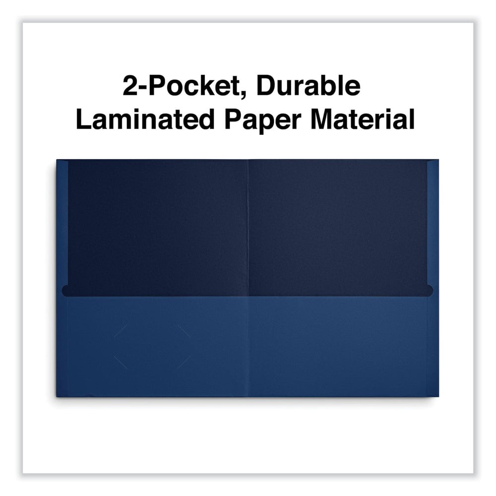 Two-Pocket Portfolio, Embossed Leather Grain Paper, Assorted Colors (25/Box)