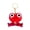 Red, variant on mdesiwst Creative Leather Frog Keychain Pendant Cute Frog-Shaped Card Holder Keychain Portable Anti-Lost Bag Charm School Bag Accessories Small Gifts