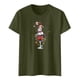 thumbnail image 2 of Gibobby Camisa navideña mujer Camiseta de manga corta con cuello redondo para mujer, divertida, informal, navideña, con copa de(AG,M), 2 of 4
