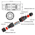 thumbnail image 4 of Conectores de cable Andefu de 2 pines impermeables IP68, paquete de 4, 4 of 7