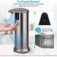 thumbnail image 6 of Adjustable Hands-Free Soap Dispenser, Touchless Automatic Soap Dispenser Stainless Steel Infrared Sensor Suitable for Bathroom Kitchen, 6 of 6