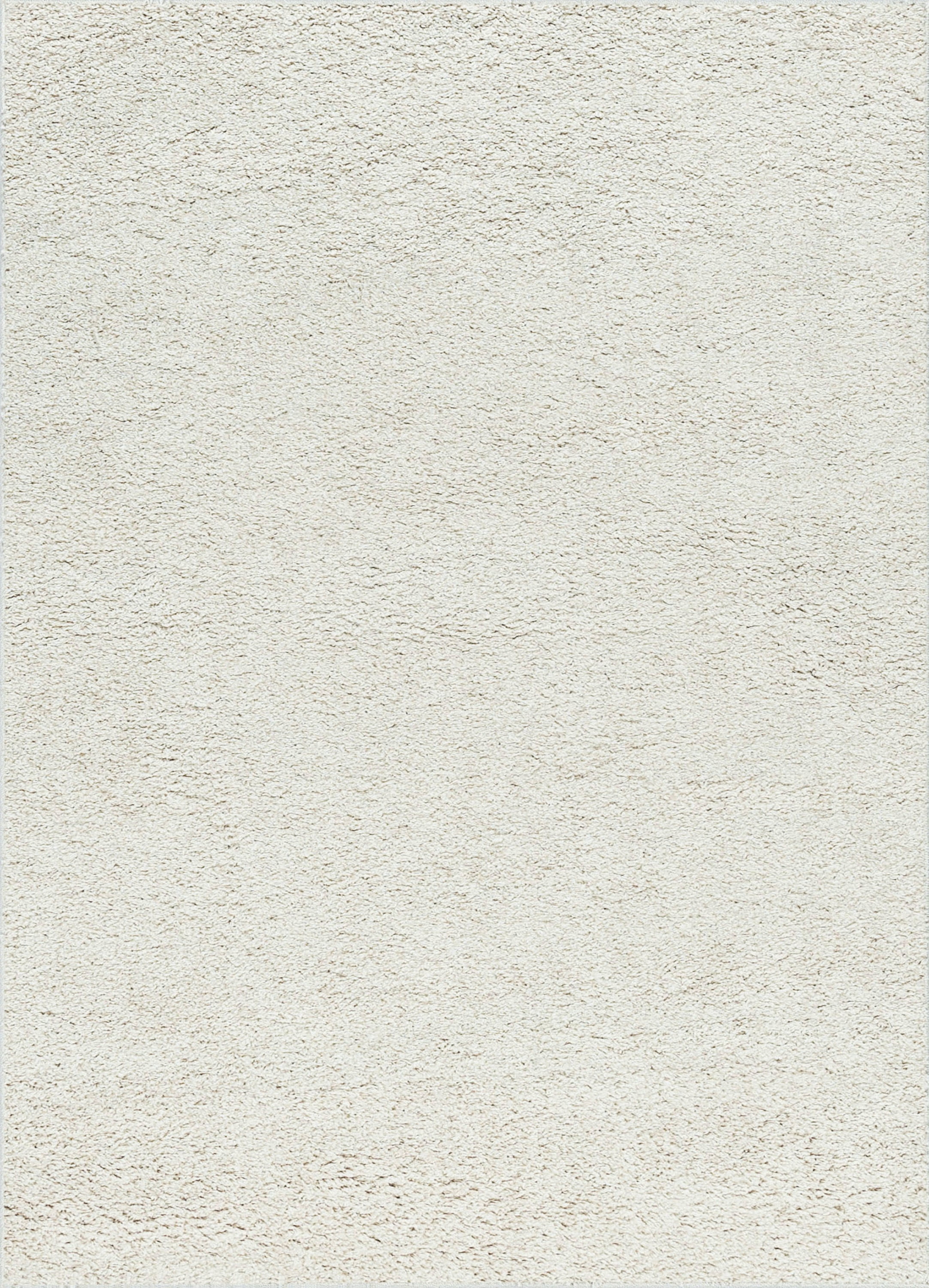 Shag 8x10 Area Rug Thick (7'10'' x 10') Solid Cream Living Room Easy to Clean