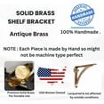thumbnail image 3 of Arched Shelf Bracket , Solid Brass , Brass Antique 4.5 Inches ( Pack of 1 ), 3 of 8