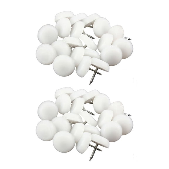 140 Pcs Felt Feet Pad Skid Glide Nail Protector Furniture Chair Table Leg, 100 Pcs 14Mm & 40 Pcs 20Mm,140 * Skid Glide,White