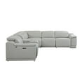 thumbnail image 4 of Titan Furnishings 6-Piece 1 Console 3-Power Reclining Italian Leather Sectional, 4 of 7