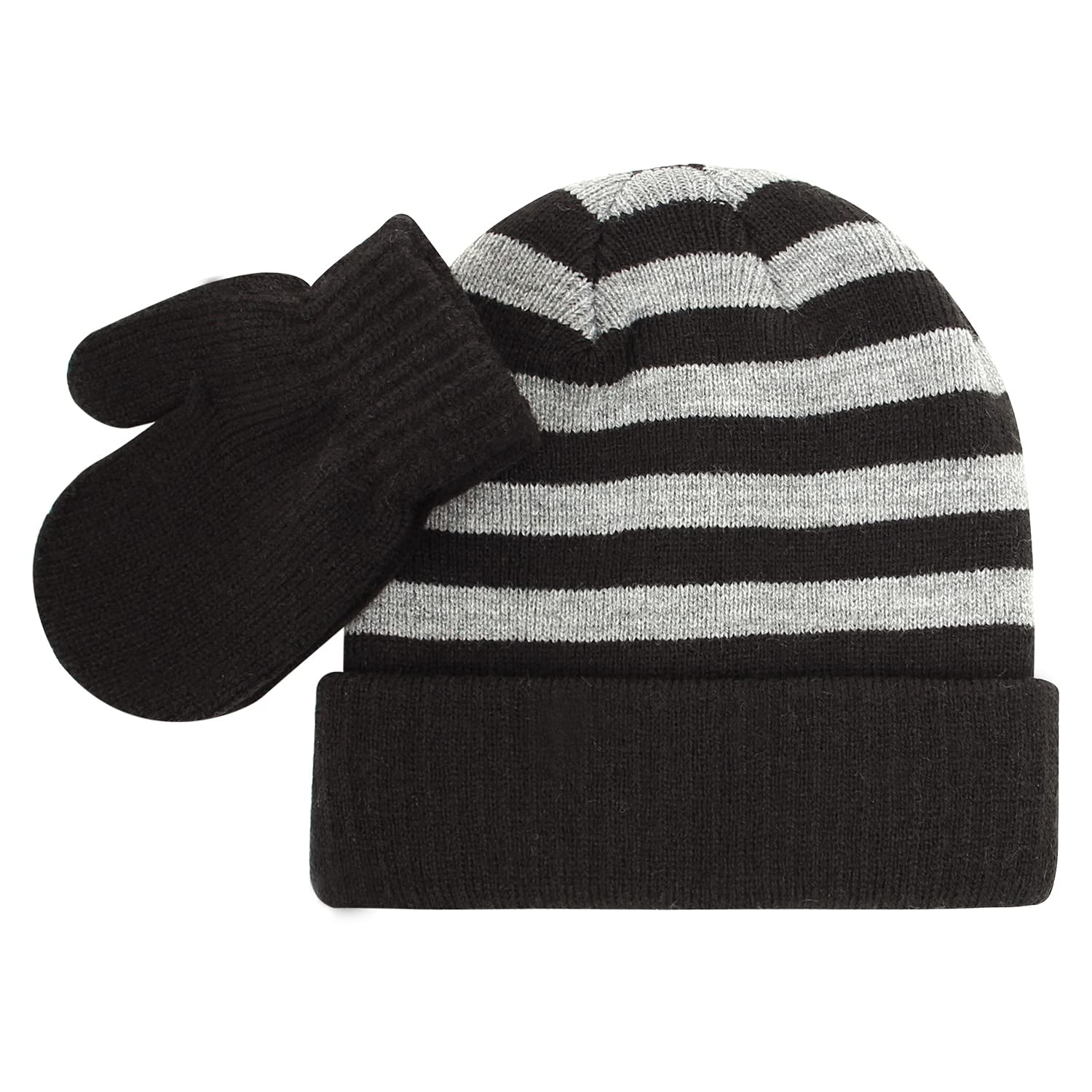 LAPI.ZAPI Toddler Hat and Gloves Set Girl Boys, Baby Winter Hats and