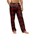 thumbnail image 6 of Zimjoy Red Plaid Sleep Pant for Men Elastic Waist Lounge Flannel Pajama Pants Lightweight Drawstring Comfy Pajama Pants Casual Warm Sleepwear Sleep Pant with Pockets, Deep Red S, 6 of 6