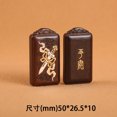 thumbnail image 4 of Lightning-struck jujube wood jade inlaid with 925 silver, Taoist Eight Immortals handicraft carving auspicious cloud pendant necklace, 4 of 4