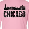 thumbnail image 4 of Inktastic Chicago Skyline Grunge Long Sleeve Youth T-Shirt, 4 of 5