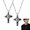 # 2, variant on Titanium Steel Cross Necklace for Men Women, Minimalist Cross Pendant Chain, Unisex Fashion Jewelry, 20.1–23.6 in