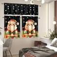thumbnail image 3 of Christmas Kitchen Curtains and Valances Set 36 Inches Length Santa Claus Kitchen Curtains Sets for Windows Drape Swag Curtains for Kitchen Cafe Living Room, 3 of 5