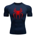 thumbnail image 4 of Spider Chemise de Compression Imprimée pour Hommes Séchage Rapide T-Shirt Gym Course Jersey Respirant Manches Courtes Printemps Été M-3TG, 4 of 7