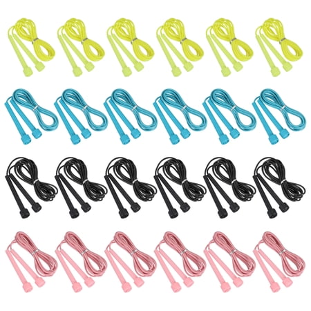 Uxcell Jump Rope 24Pcs Jumping Ropes Speed Skipping Exercise Equipment for Workout, 4 color
