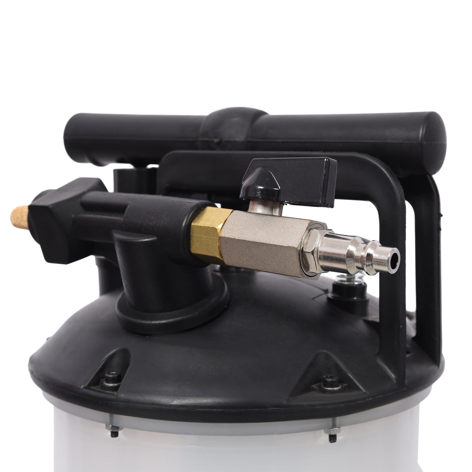 7L Pneumatic/Manual Oil Extractor Pump, Dual Mode Fluid Evacuator for Engine Oil, Transmission & Brake Fluid