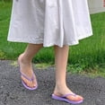 thumbnail image 5 of ibiyuan Brown Flip Flops Women Thong Sandals Non- Tpr Sole Open Toe Slippers for Women Comfortable Orthofeet Shoes for Women, 5 of 6