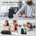 thumbnail image 4 of Dteck Wallet for Samsung Galaxy Z Fold 3 Case with Built-in Glass Screen Protector, Soft PU Leather Card Holder Flip Kickstand Protective Case for Z Fold 3 5G,Black, 4 of 7