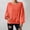 #0489-Orange, variant on Womens Zip Fleece Pullover Comfy Sweatshirt Long Sleeve Button Down Sweater Winter Fleece Jacket with Pockets