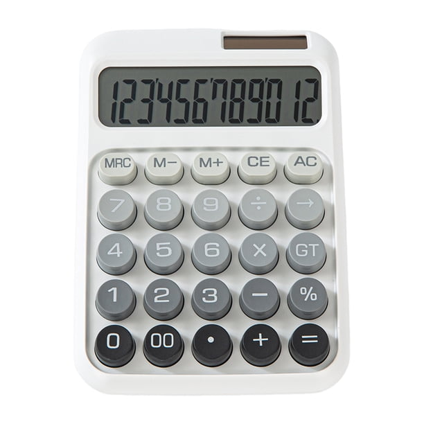 Calculadora de interruptor mecánico de 12 dígitos con pantalla LCD grande, calculadora de escritorio, diseño ergonómico, calculadoras para profesores, estudiantes, oficina, hogar y escuela.