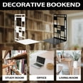 thumbnail image 6 of Aspire 1 Pair Metal Bookends, Checked Book Ends, Modern Design Heavy Duty Book Shelf Holder, White Book Ends for Desk, 6 of 7