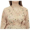 thumbnail image 4 of Bimba Moms Kimono Sleeve Floral Print Beige Maxi Dress Maternity Kaftan-16, 4 of 6