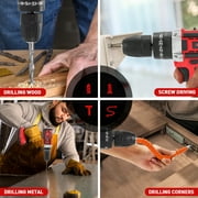 UNTIMATY 21V Cordless Power Drill Set, Power Drill Driver Kit with Lithium-Ion Battery and Charger, 3/8-Inch Keyless Chuck, 2 Variable Speed, 25+3 Position and 31pcs Drill/Driver Bits, Red