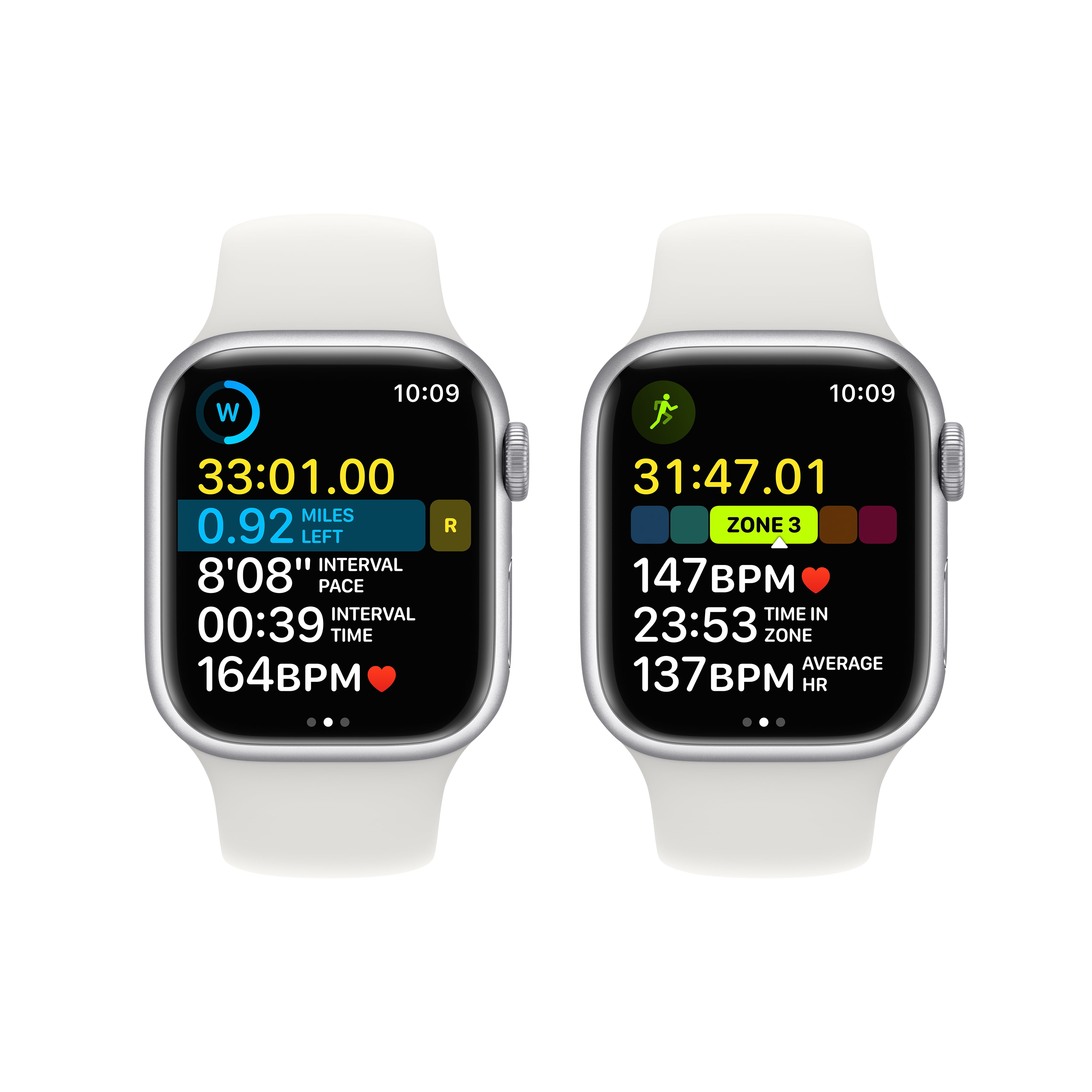 Apple Watch Series 8 GPS 41mm Silver Aluminum Case with White Sport Band -  S/M. Fitness Tracker, Blood Oxygen & ECG Apps, Always-On Retina Display