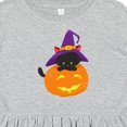 thumbnail image 4 of Inktastic Halloween Cat, Black Cat, Witch Hat, Pumpkin Girls Toddler Dress, 4 of 5