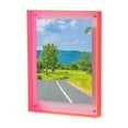 thumbnail image 2 of Hevirgo Sliding Acrylic Picture Frame 5x7, Double Sided Clear Acrylic Picture Frame Frameless, 5x7 and 6x8 Photo Frame Standing Block Frame for Desktop, 2 of 8