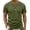 Army Green, variant on JULMCOMO T Shirts for Men Crew Neck Short Sleeve Regular Fit Contrast Seam Stitching Summer Shirt Casual Classic Tees Army Green 2XL