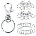 thumbnail image 1 of 25 Pieces Key Rings Key Chain Round DIY Accessory Strong Blank Circle Practical Corrosion Resistance Birthday Gifts for Home Car silver, 1 of 7