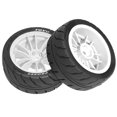 thumbnail image 2 of 4 Ruedas de Goma de 68 mm con Hexágono Interior de 12 mm para TT01 TT02 TA06 XV01 XV02 PTG-2 1/10 RC, Piezas de Mejora para Coche de Carreras B, 2 of 6