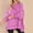 Hot Pink, variant on Wiyuqeen Button V Neck Oversized Sweatshirt Women Fall Winter Loose Long Sleeve Sweatshirts Ladies Solid Plain Preppy Pullover Tops