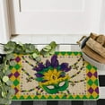 thumbnail image 3 of AVOPATH Jewelry Rhombus Plaid Mardi Gras Carnival Welcome Decorative Doormat, Seasonal Low-Profile Rug Switch Mat for Indoor Outdoor 17x29 Inch, 3 of 6