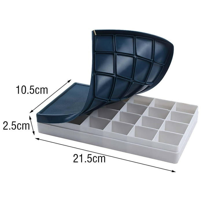 24 Compartment Watercolor Palette - Plastic Paint Mixing Tray For Oil, Acrylic & Watercolor Artists