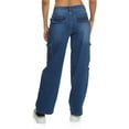 thumbnail image 3 of Womens WAX Wide Leg Flap Pocket Cargo Jeans, 3 of 3