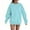 Light Blue, variant on Mgmyaa Crew Neck Sweatshirt for Women Long Sleeve Casual Loose Fit Hoodless Pullover Lounge Wear with Pocket
