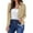 Khaki, variant on UYISJ Womens Cropped Blazer Casual Business Long Sleeve Lapel Collar Coats Open Front Work Shrug Jacket Blue L
