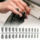 thumbnail image 4 of Qarigey 24 piezas de uñas postizas DIY, estilo Simple, accesorio de moda para mujer, salón de casa, chica, cubierta completa, puntas para Juegos de manicura gris crema, 4 of 5