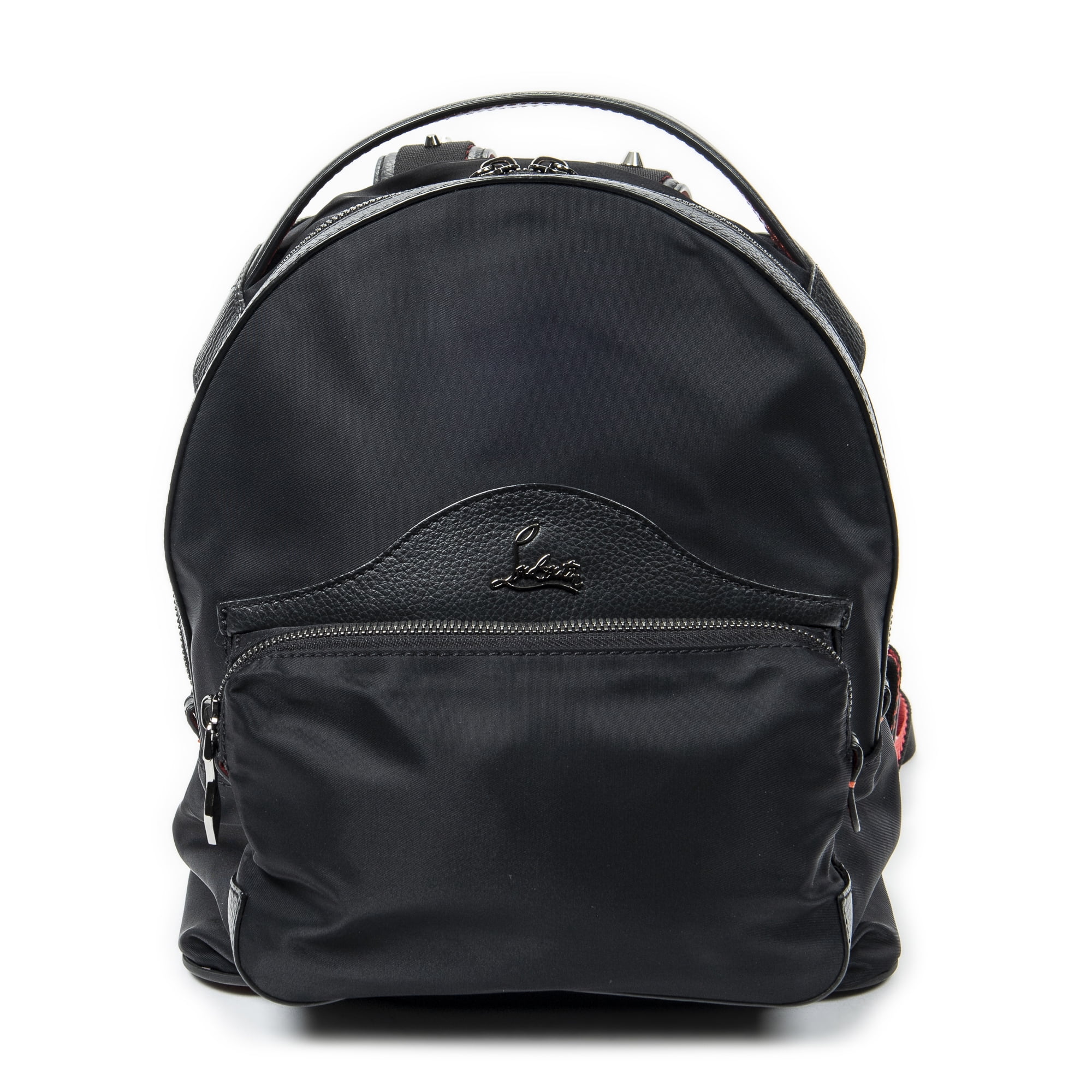 Christian Louboutin Cabado Backpack 3175114 CM53 Black Leather Rubber Christian Louboutin Backpack Black Bags & Handbags for Women  main image 3