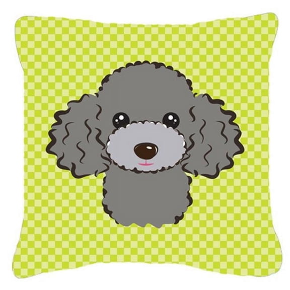 Dog Face Checkerboard Design Fabric Decorative Pillow