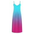 thumbnail image 4 of Ovzne Robes d'Été pour Femmes Robe d'Été pour Femmes Imprimé Sans Manches Col Rond Robe Décontractée Robes de Vacances Robe Imprimée Liquidation, 4 of 5