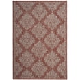 thumbnail image 2 of SAFAVIEH Courtyard Joetta Geometric Indoor/Outdoor Area Rug, Rust/Grey, 5'3" x 7'7", 2 of 6