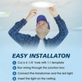 thumbnail image 4 of wqlpp-4Inch LED Recessed Slim Pot Light with Junction Box, 4000K, Dimmable LED Recessed Ultra-Thin Ceiling Light/Potlight, 9W(=75W) 750LM, Natural White/4000K (Single), 4 of 4