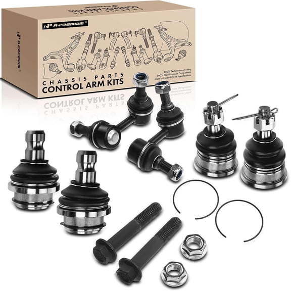 A-Premium Set of 6, Front Upper Lower Ball Joint, Rear Sway Bar Link, Compatible with Nissan Pathfinder 2005 2006 2007 2008 2009 20010 2011 2012